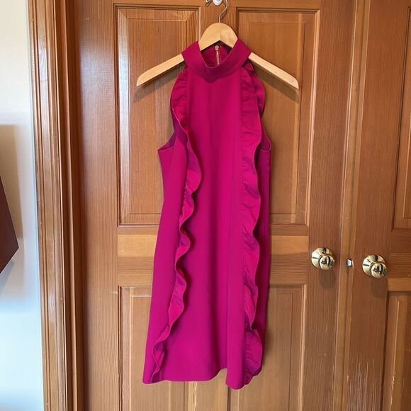 BARBIE Core TED Baker Torriya Ruffle Tunic Dress in Hot Pink - Picture 2 of 14